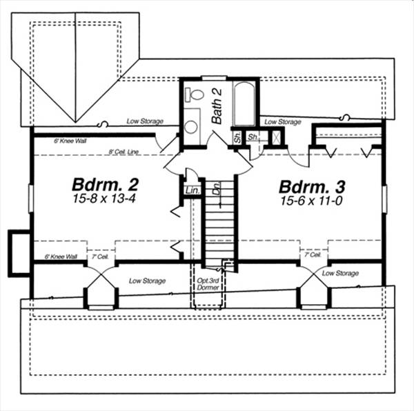 Second Floor image of Woodland House Plan